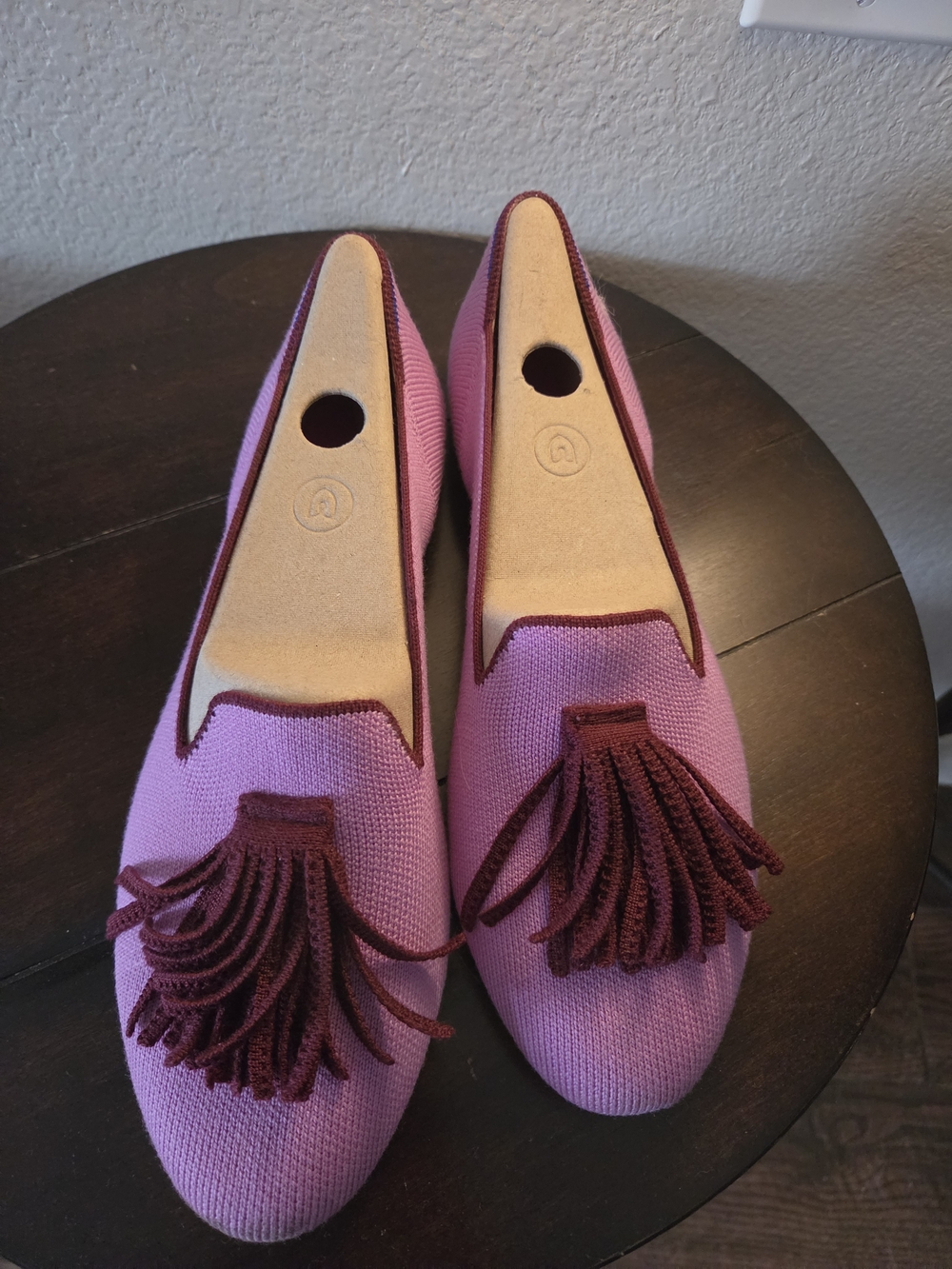 Rothy's The Merino Wool Tassel Slip On Loafer Flat Lavender Size 10